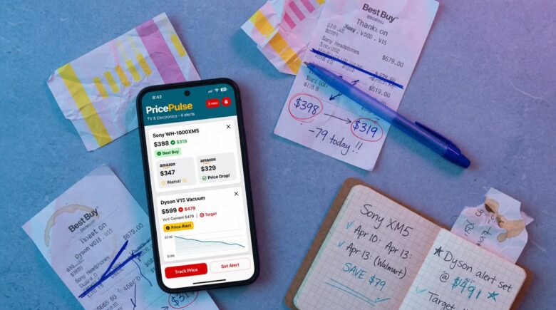 Comparison of price tracking tools and alerts on a shopping timeline