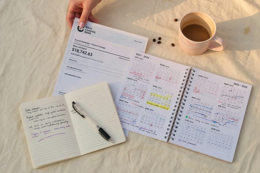 Timeline graphic showing a personal finance system recovery process after an unexpected expense shock