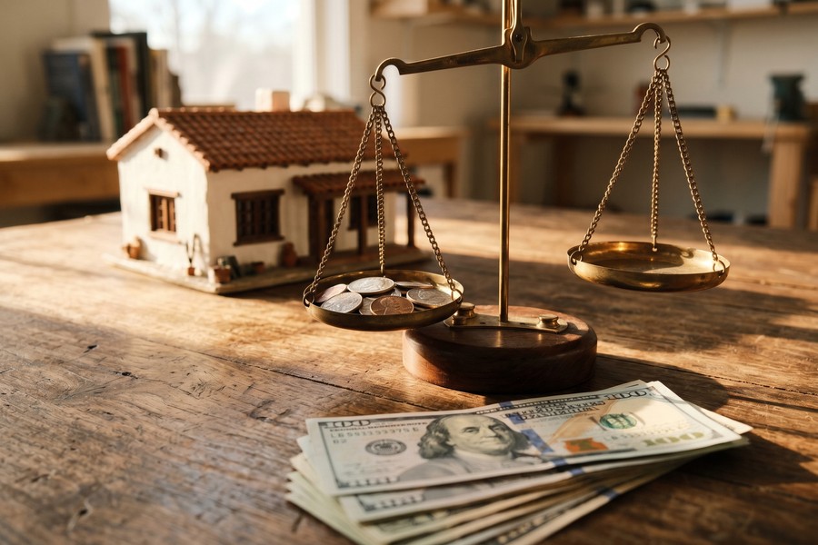 Diagram showing equity flow from departing home to new home purchase via bridge loan