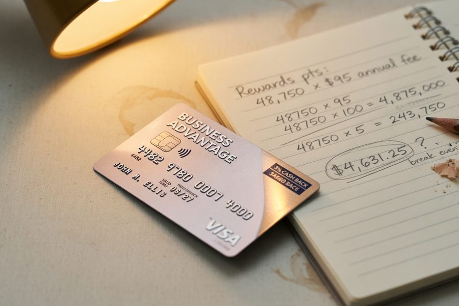 Comparison chart of business credit card features relevant to freelance tax preparation