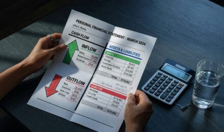 Comparison chart showing cash flow and net worth metrics side by side
