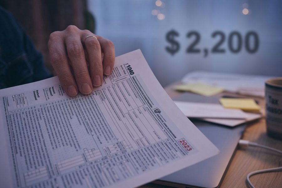 Diagram showing non-refundable versus refundable child tax credit components side by side