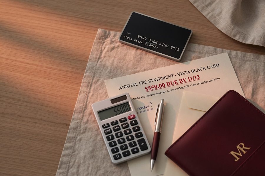 Infographic showing credit card annual fee versus perks value comparison
