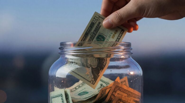 Chart showing how fixed dollar investments buy more shares during market price dips