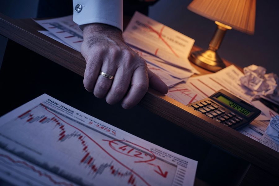 Line chart comparing DCA versus lump-sum portfolio value during a volatile market downturn