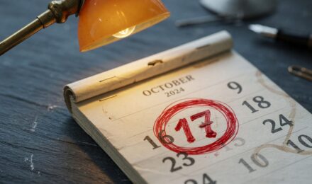 Calendar showing missed tax deadline with IRS penalty notice