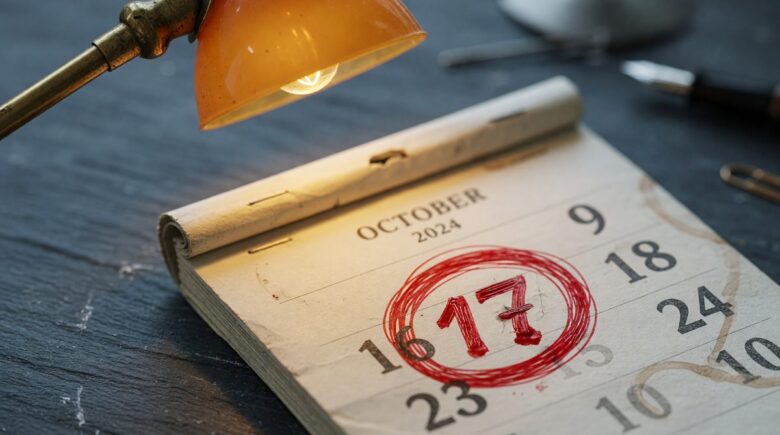 Calendar showing missed tax deadline with IRS penalty notice