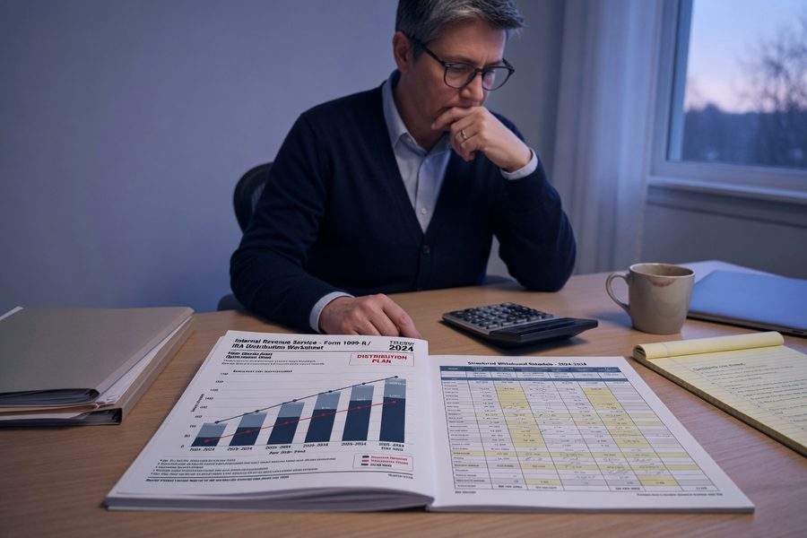Diagram showing how inherited IRA withdrawals are taxed over a 10-year period
