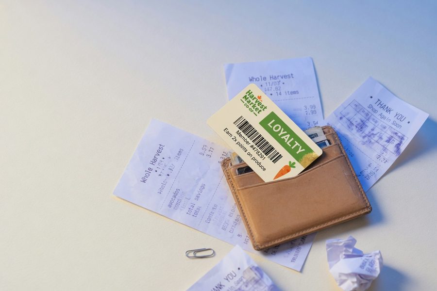 Digital grocery loyalty app showing weekly personalized deals and fuel point balance