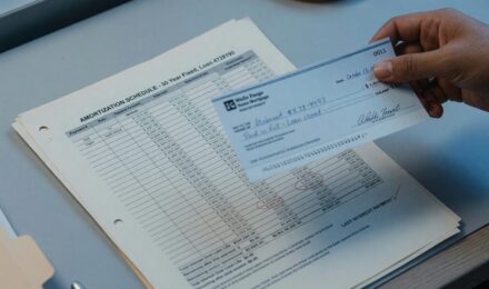Homeowner reviewing mortgage statement with surprise fee letter