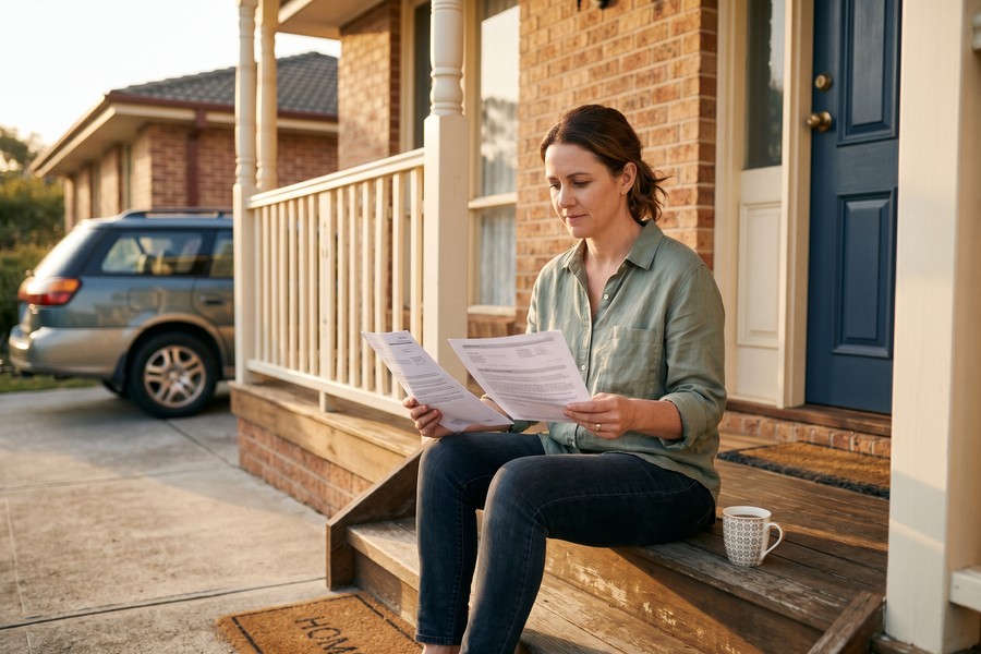 Checklist of negotiable monthly bills next to a smartphone and calculator