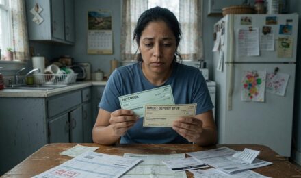 Person reviewing budget and financial documents at desk