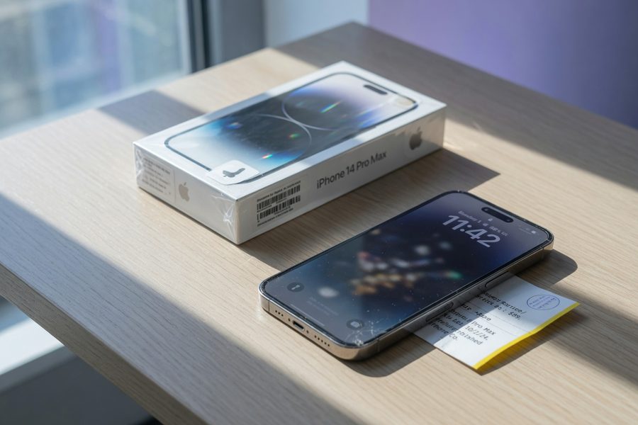 Bar chart comparing total two-year ownership cost of new vs refurbished flagship smartphone