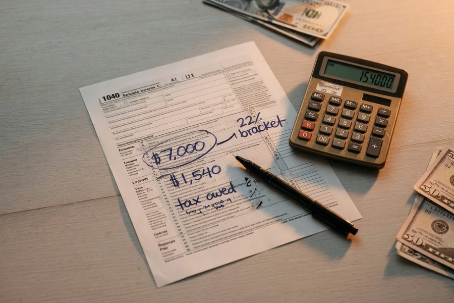 Side-by-side diagram comparing Roth IRA and Traditional IRA tax timing over a career