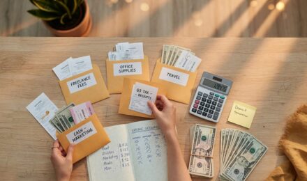 Illustration of monthly savings breakdown for annual expenses using the sinking fund method
