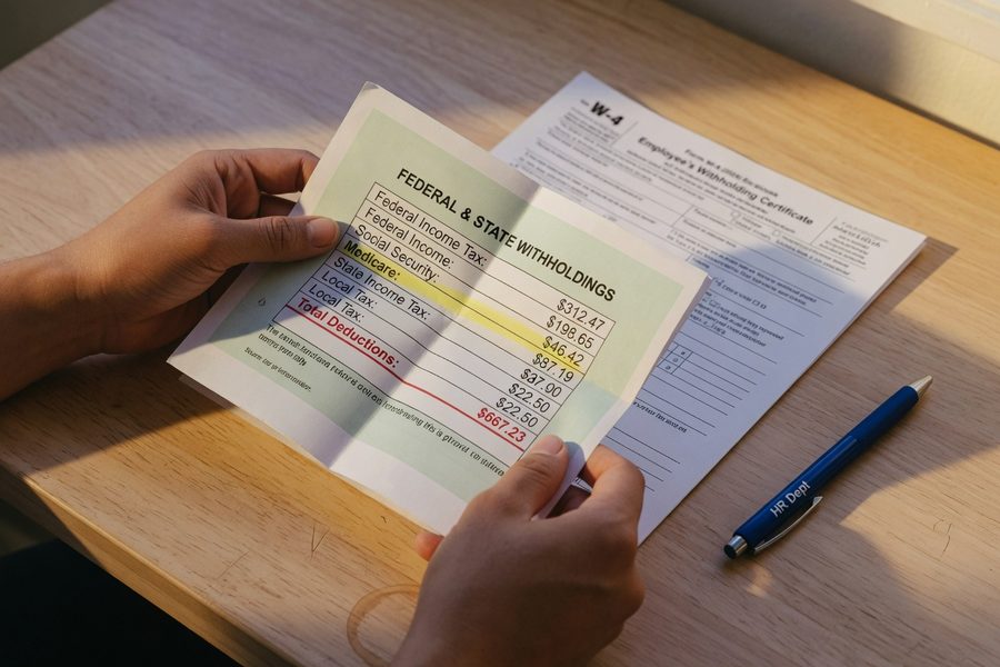 Side-by-side comparison of a W-4 completed correctly versus one missing Step 2 coordination for dual-income household