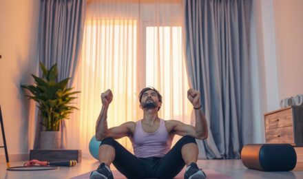 Person doing bodyweight exercises at home with a focus on fitness alternatives