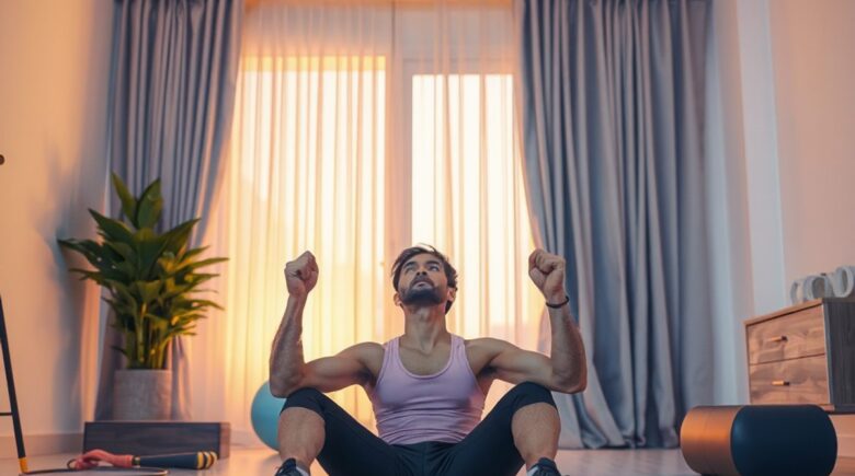 Person doing bodyweight exercises at home with a focus on fitness alternatives