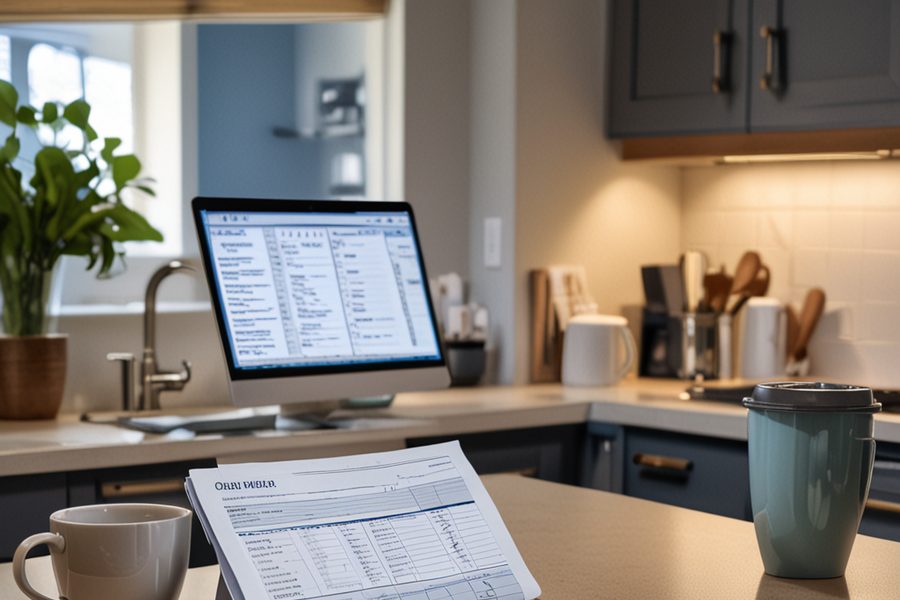 A family budgeting with multiple income streams