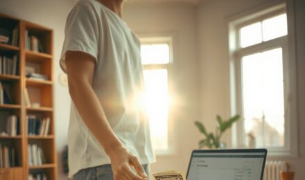 College student using a mobile app to automate savings into a high-yield account