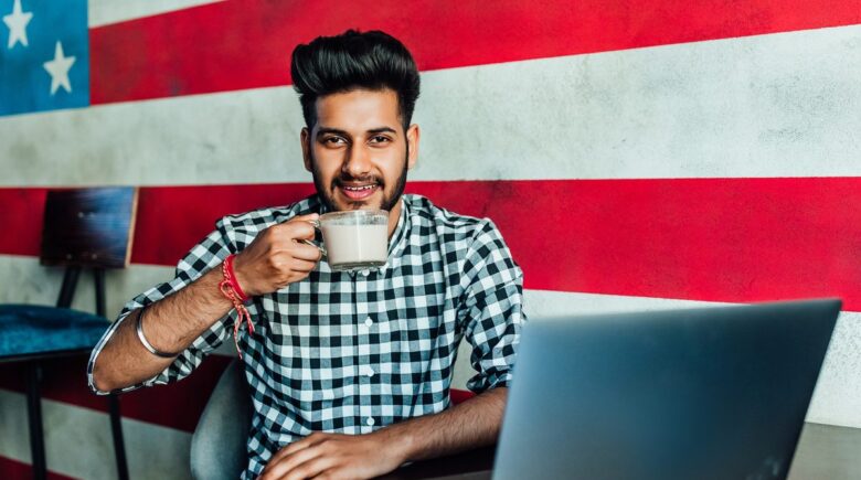 Freelancer working from home office with tax deduction information