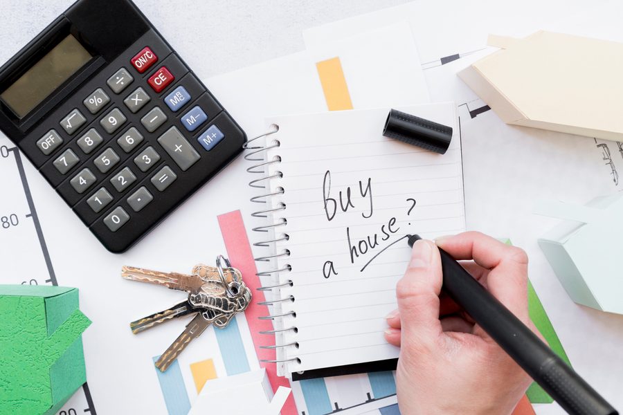 A detailed monthly budget worksheet with line items for mortgage, taxes, insurance, and maintenance