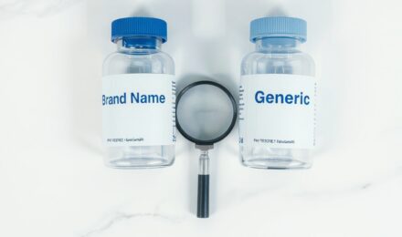 Side-by-side comparison of generic and brand name grocery items showing price differences