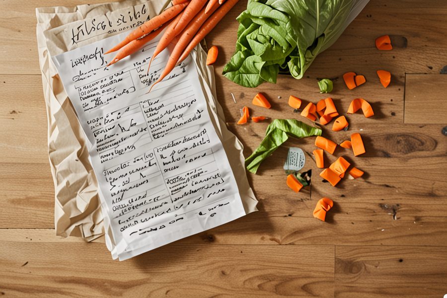 Monthly grocery waste by category for a typical U.S. household