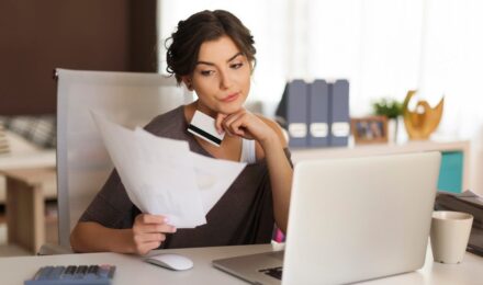 A person reviewing a tax document related to FBAR reporting for foreign bank accounts