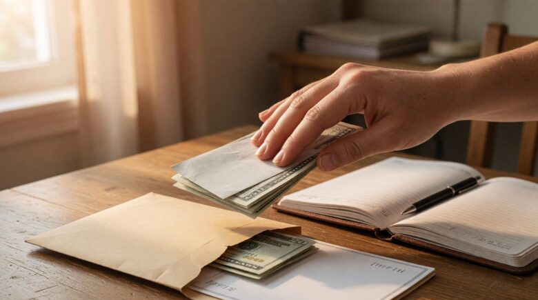 Person reviewing savings account and automatic transfer settings on computer
