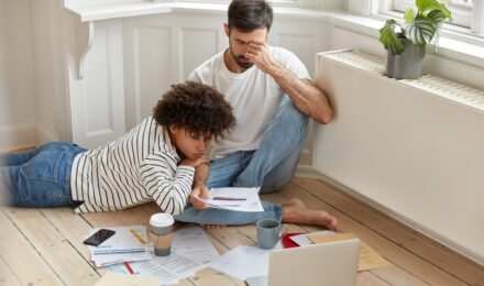 Parent dropping off child at daycare while commuting to work