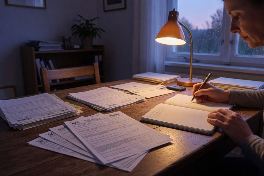 Quarterly estimated tax payment voucher from IRS Form 1040-ES.
