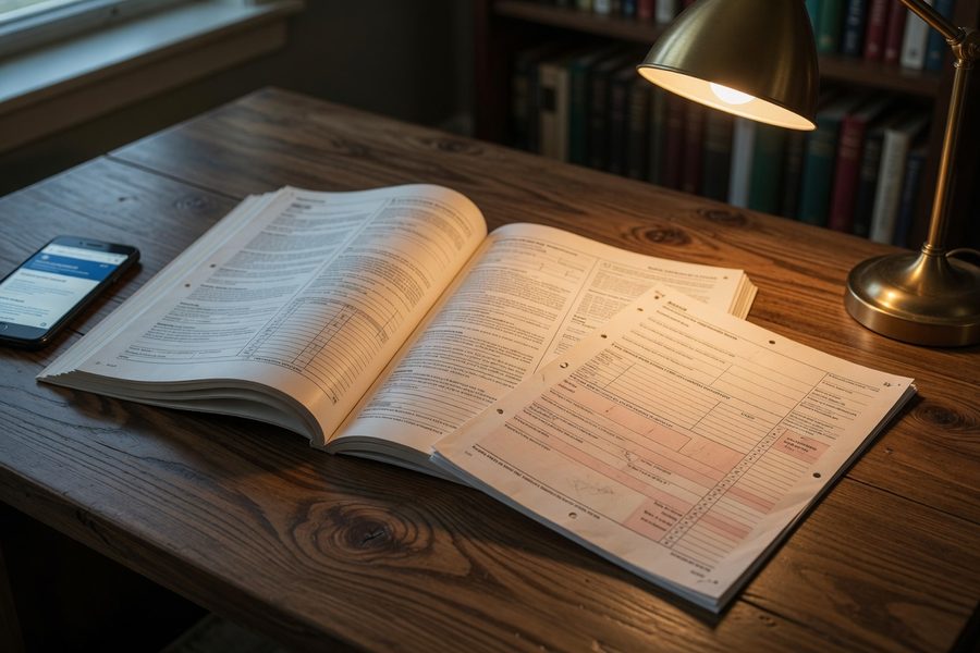 Side-by-side tax forms: W-2 slip and 1099-NEC document.