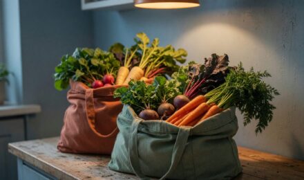 Organized grocery items with reusable containers and bulk bins demonstrating zero-waste shopping strategy